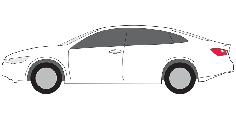 Unbranded car before graphics are applied